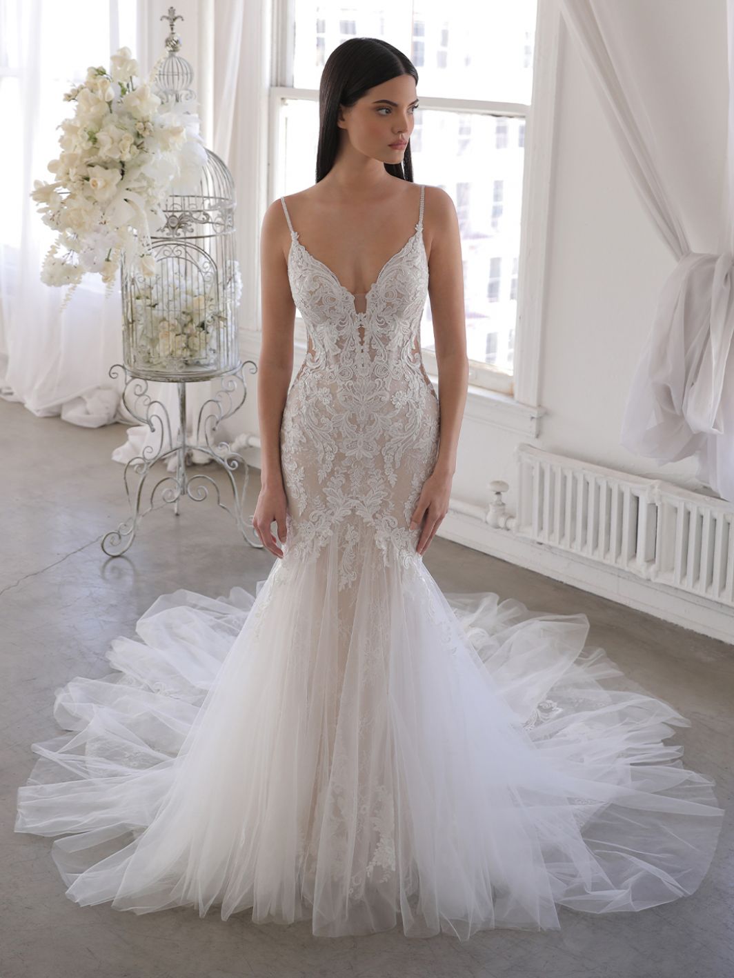 Romantic Mermaid Bridal Dress With Chantilly Lace Oaklyn by Enzoani wedding dresses baltimore