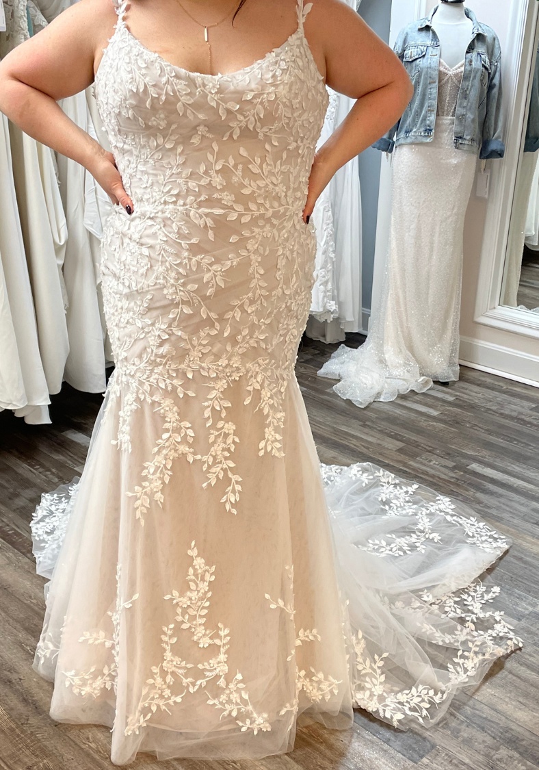 fit and flare lace wedding dress in maryland from K&B Bridals