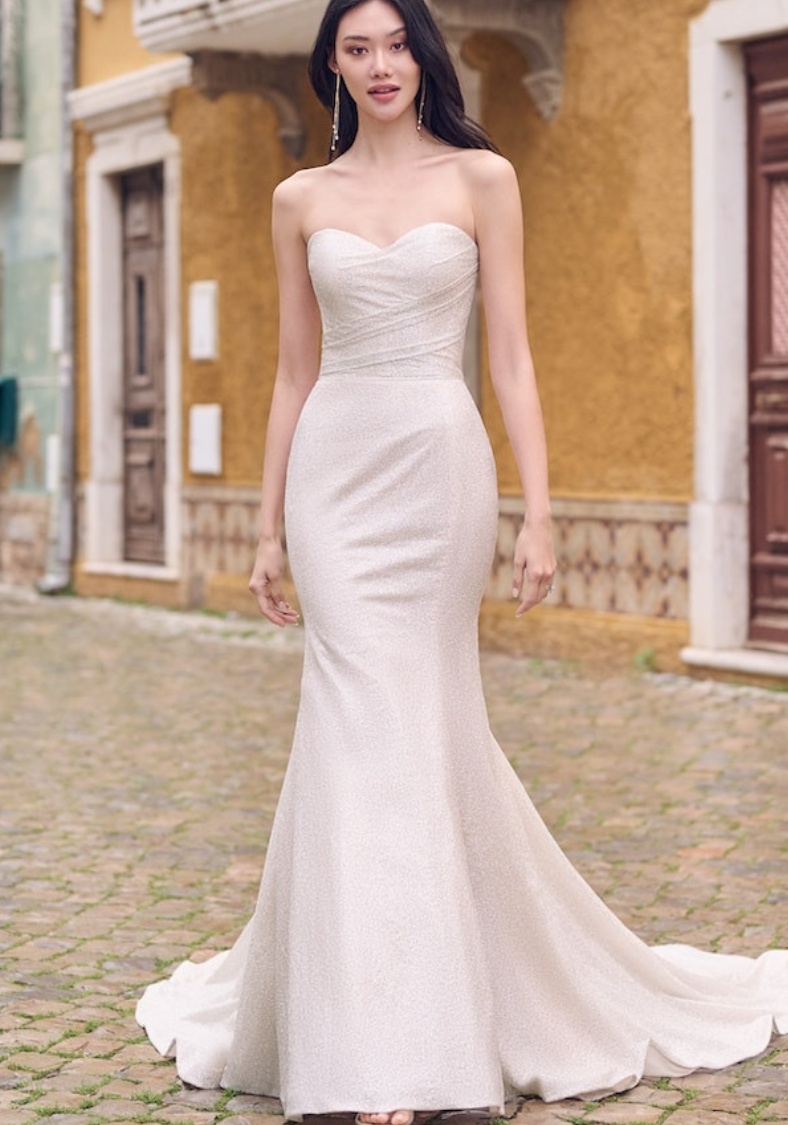 Glitter Fit and Flare Wedding Dress Anniston Lane by Maggie Sottero at K&B Bridals Bel Air Maryland