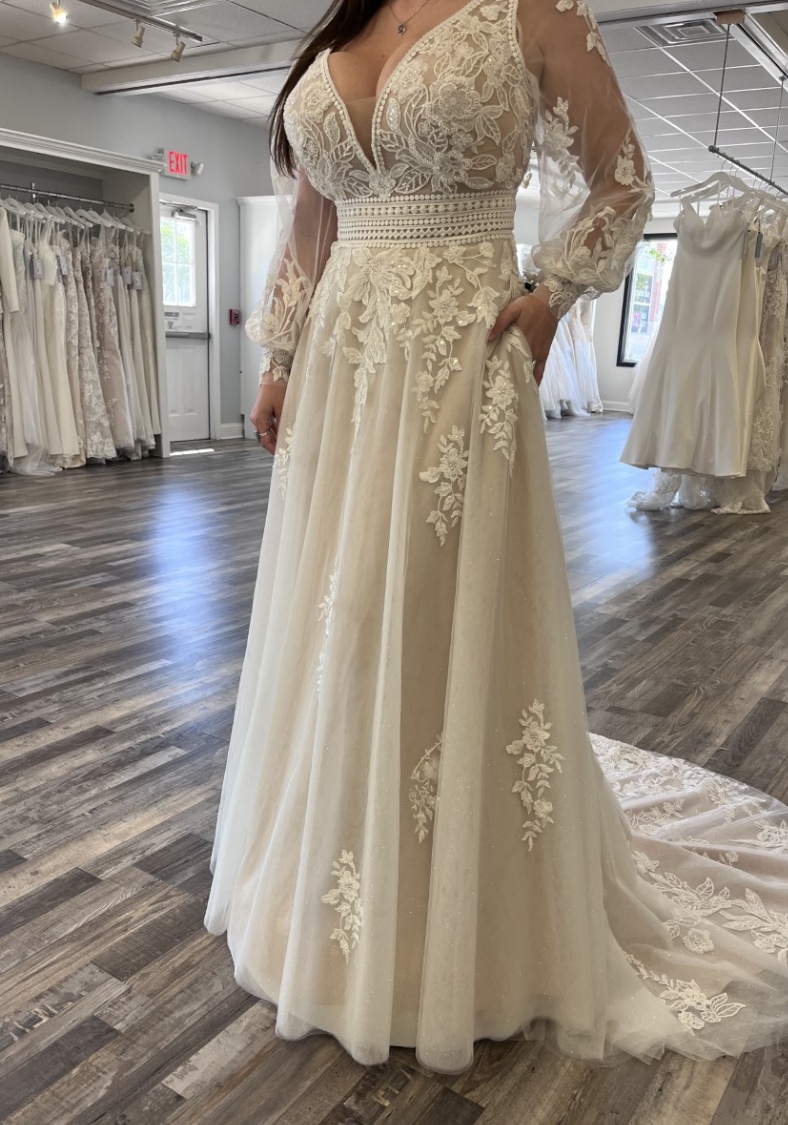 Rustic A-Line Wedding Dress at k&b bridals a bridal shop in hagerstown maryland and bel air maryland