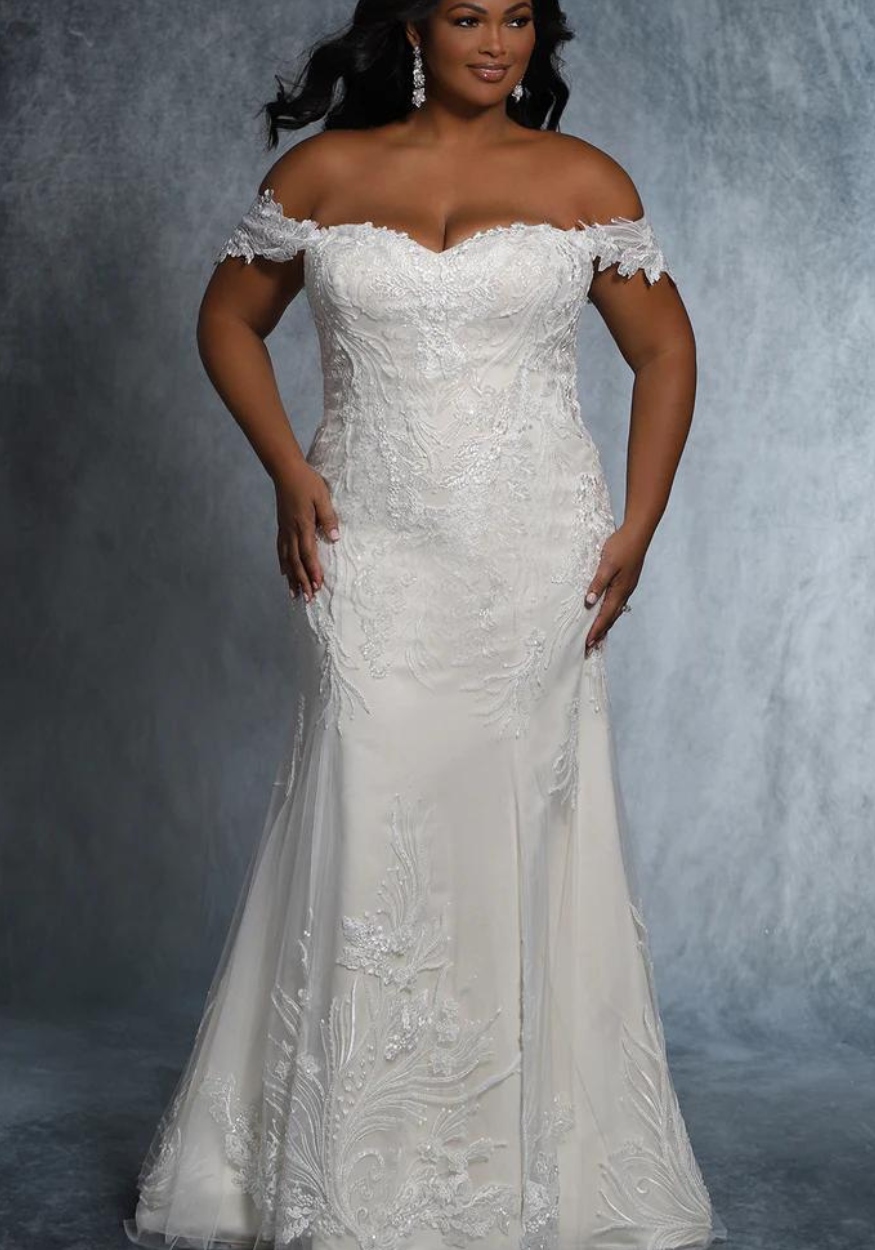 Dramatic Corset Back Mermaid Wedding Dress washington dc bridal boutique