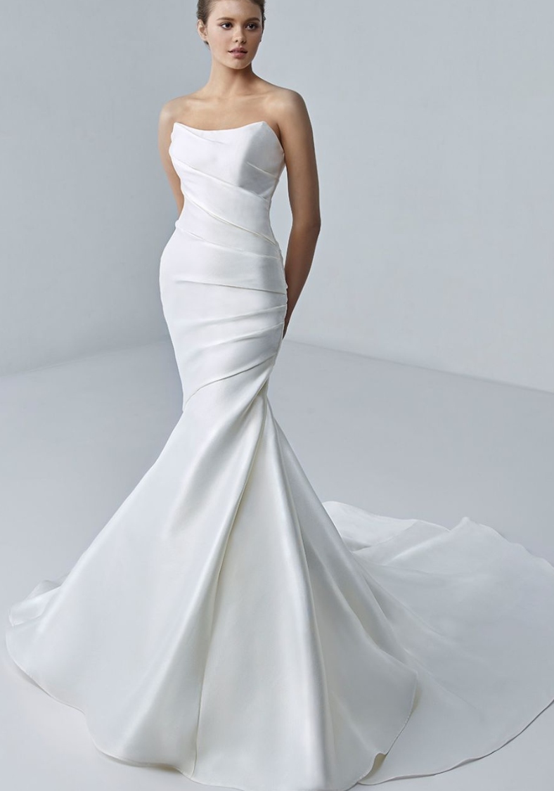 Fitted Satin Mermaid Wedding Dress washington dc