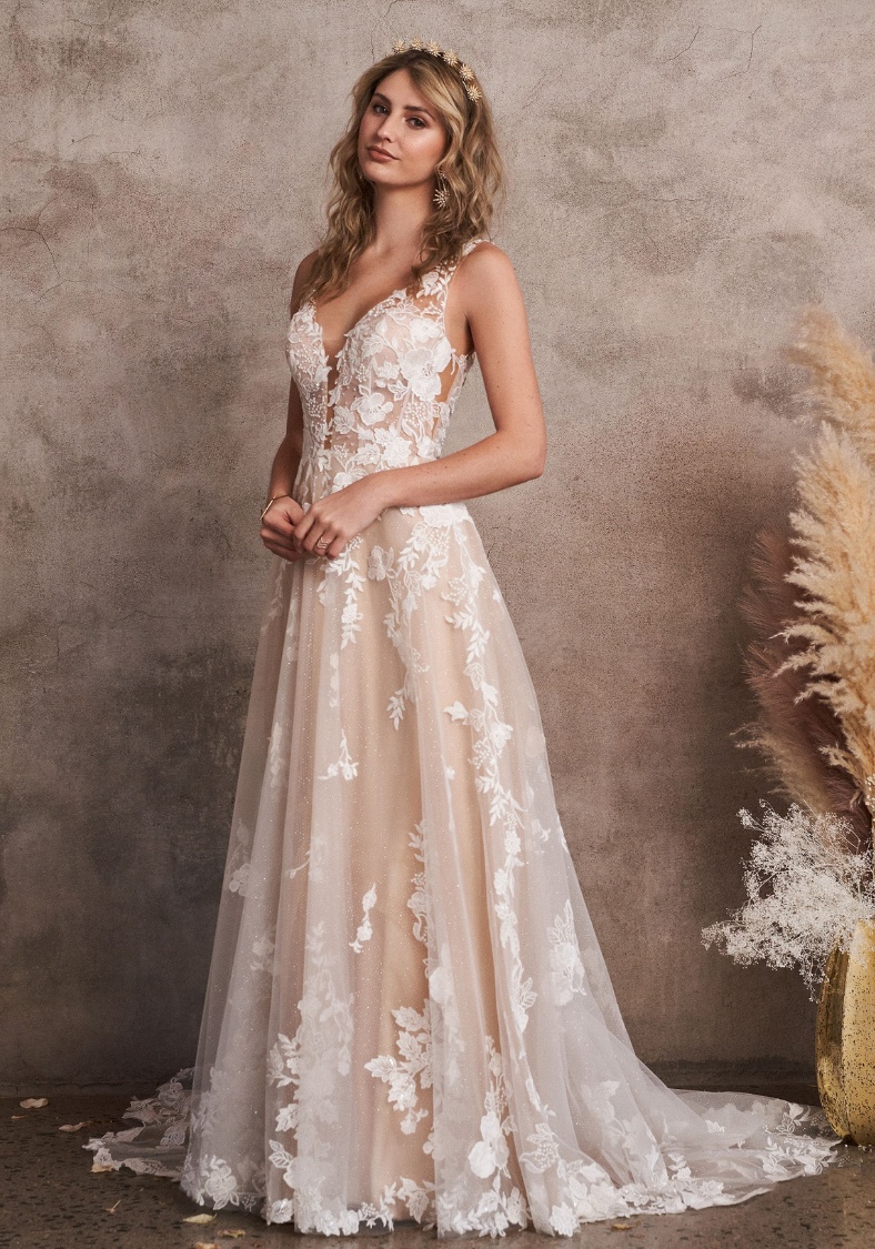 Glitter Tulle A-Line Wedding Dress 66222 by Lillian West maryland