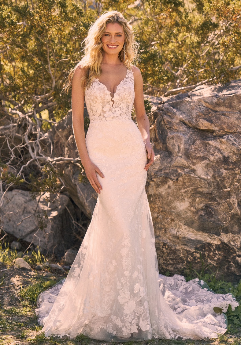 Lace Fit and Flare Wedding Dress 66320 by Lillian west maryland