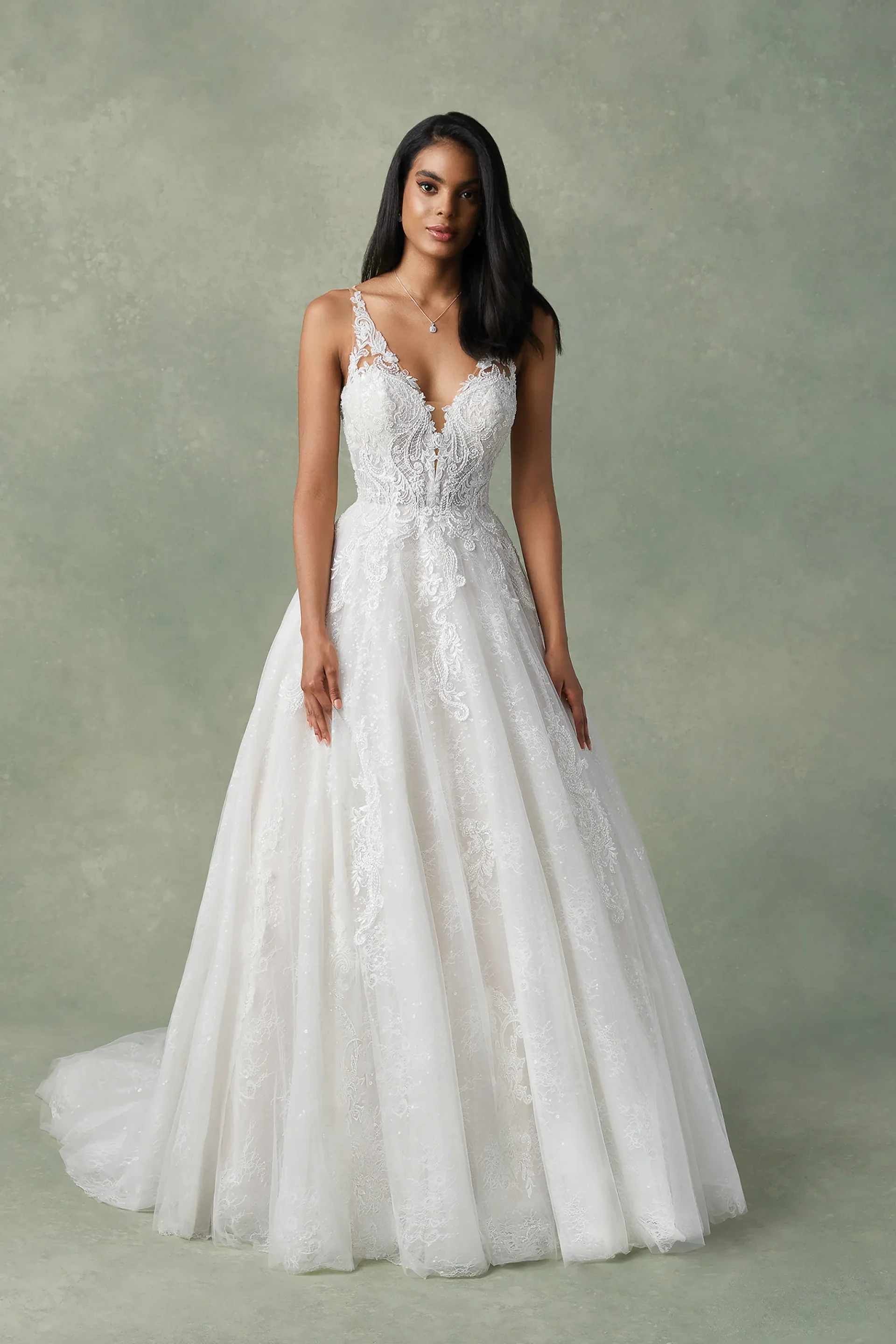 \Beaded Ball Gown with Sequined Chantilly Lace | Felicia, K&B Bridals