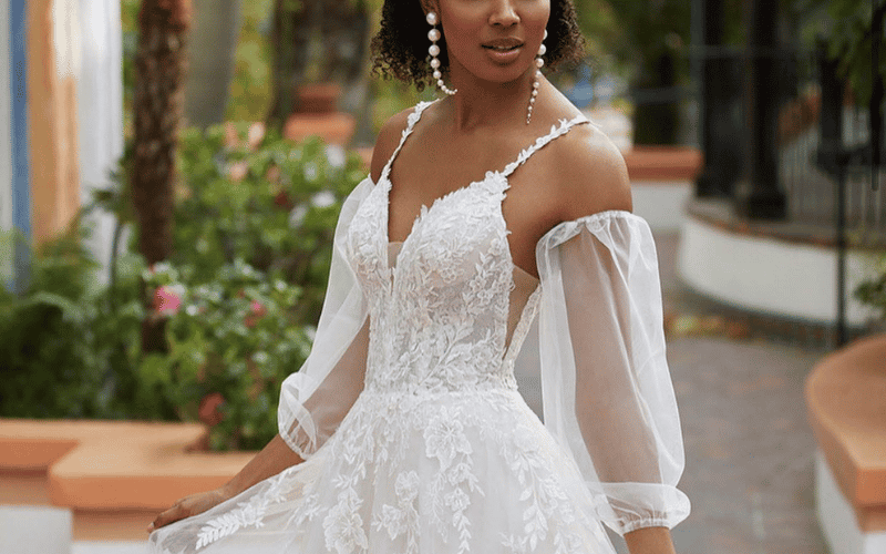 Detachable Wedding Dress Ideas: How to Get Drama for the Aisle and Comfort for the Party KB Bridals Detachable Wedding Dress 1