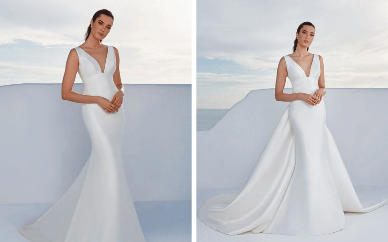 Detachable Wedding Dress Ideas: How to Get Drama for the Aisle and Comfort for the Party detachable wedding dress, bride in wearing her wedding dress
