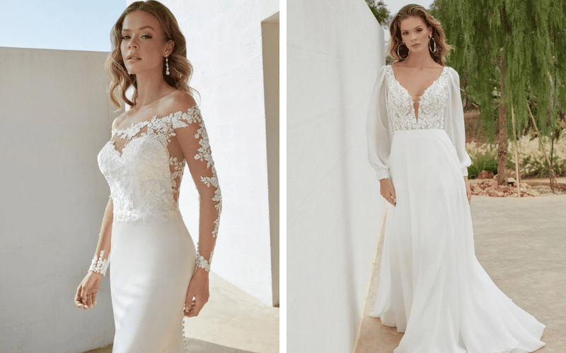 Stylish Wedding Dresses: Details That Make a Gown Feel Special women wearing wedding dresses